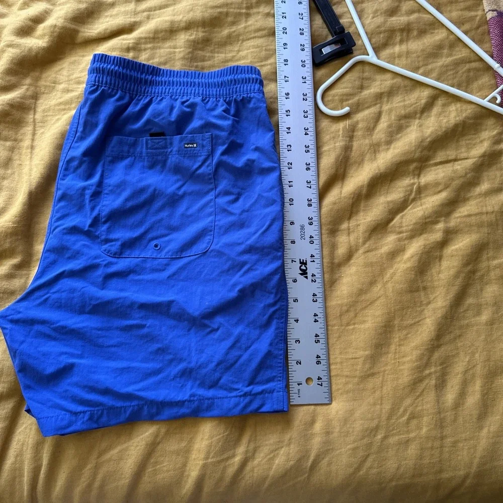 Hurley Blue Short Swim Trunks Mens Board Shorts Size‎ XL Drawstring